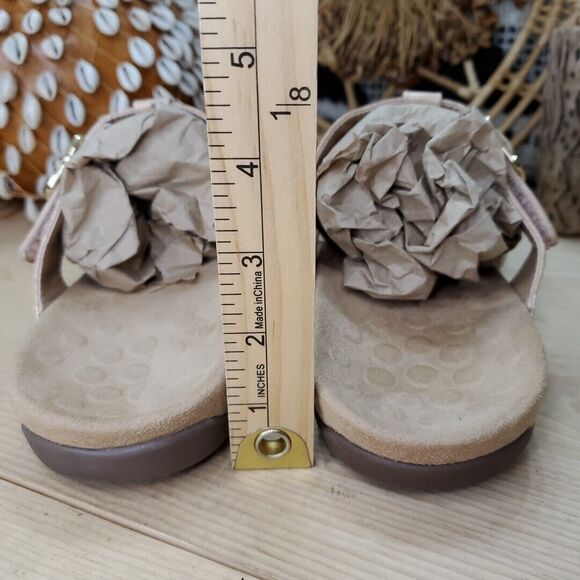 Vionic Women's US 9 EU 41 Misa Rose Gold Shimmer 3 Buckle Strap Slide Sandals - Picture 8 of 13